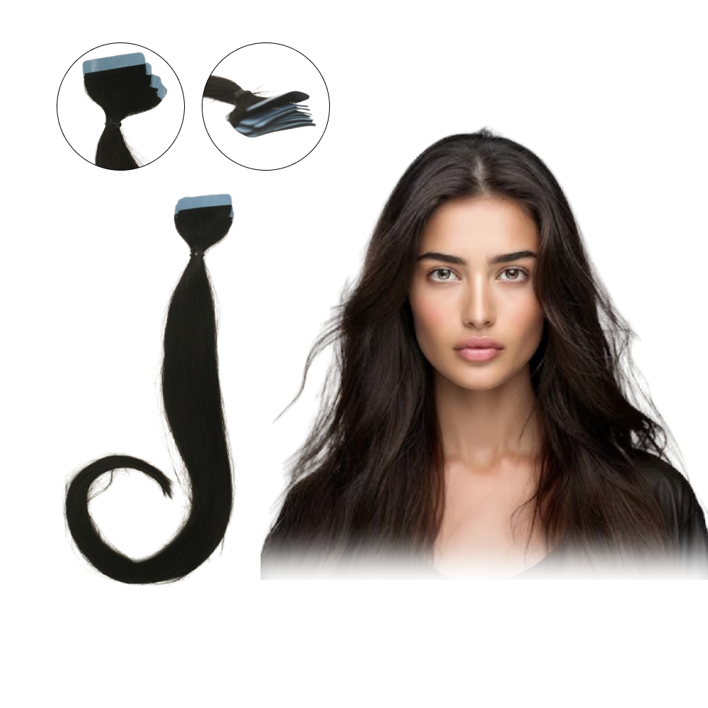 Fita Cabelo Humano 50cm Castanho Escuro