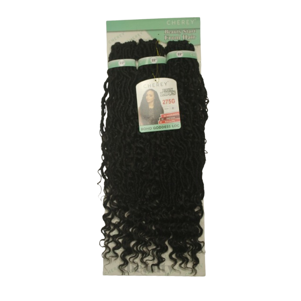 Cabelo Boho Goddess Loc Cherey Fibra Sintética 275g Para Crochet Braid