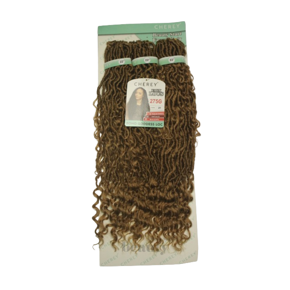 Cabelo Boho Goddess Loc Cherey Fibra Sintética 275g Para Crochet Braid