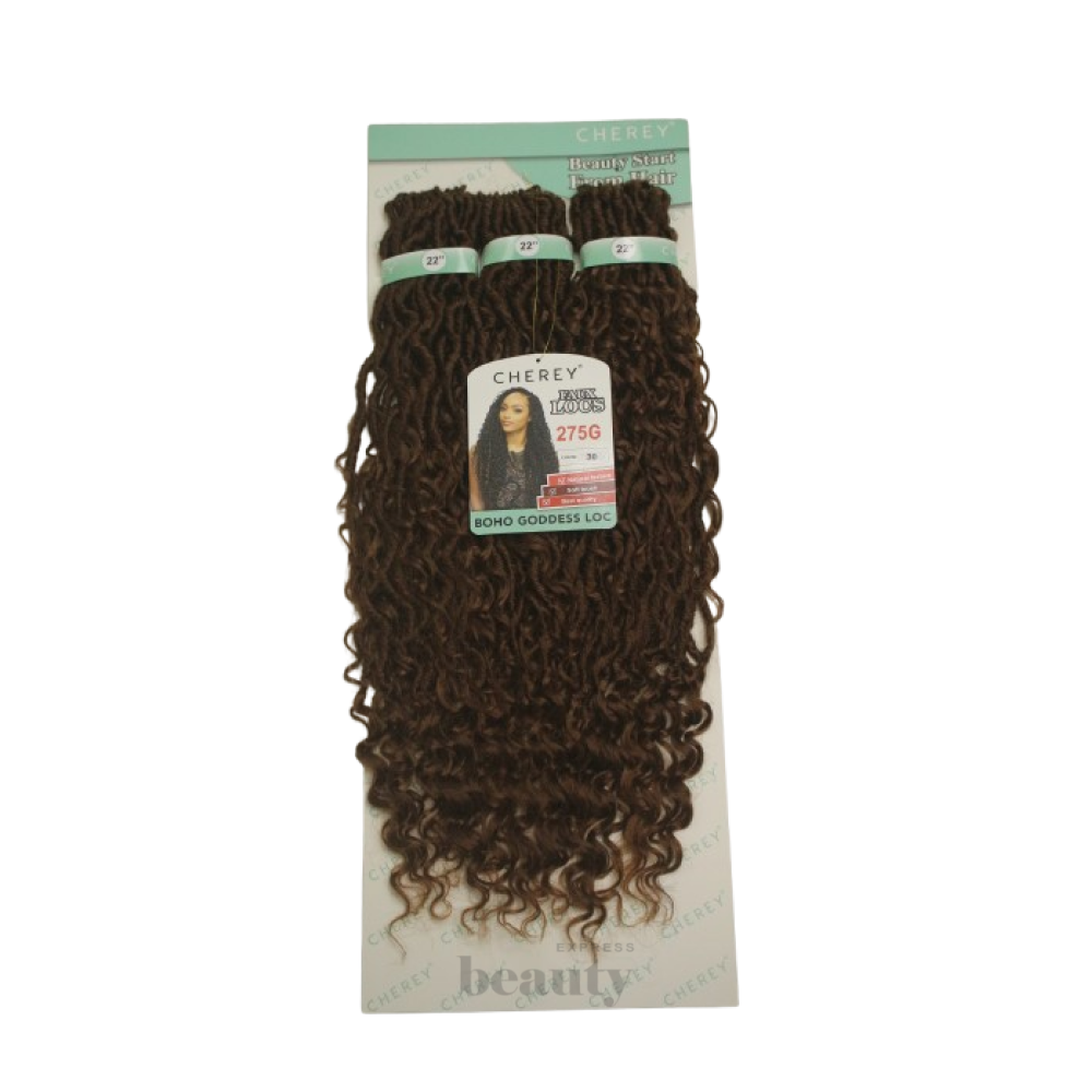 Cabelo Boho Goddess Loc Cherey Fibra Sintética 275g Para Crochet Braid