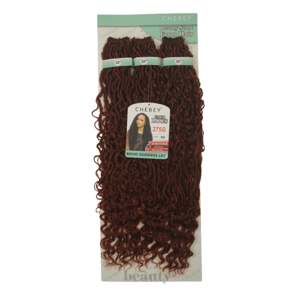 Cabelo Boho Goddess Loc Cherey Fibra Sintética 275g Para Crochet Braid