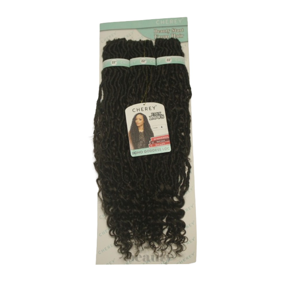 Cabelo Boho Goddess Loc Cherey Fibra Sintética 275g Para Crochet Braid