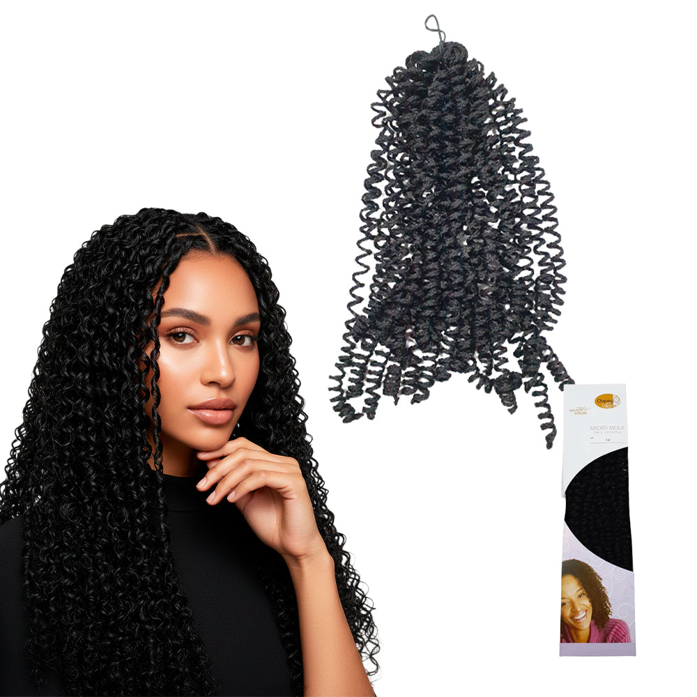 Cabelo Micro Mola Fibra Sintética 60g Crochet Braid