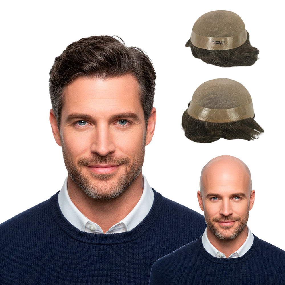 PROTESE CAPILAR HIBRIDA DM - MICROPELE + TELA LACE (20X25)