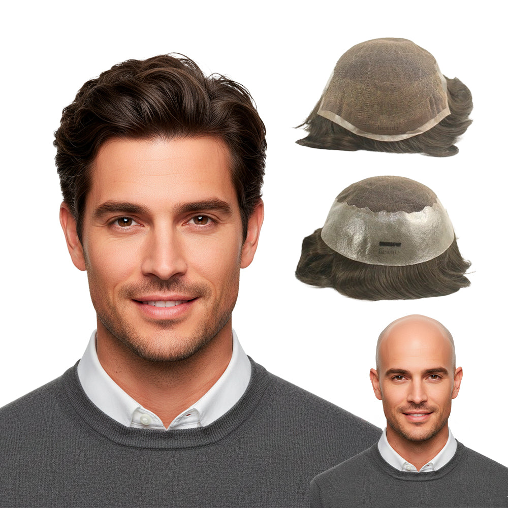 PROTESE CAPILAR FULL LACE MASCULINA FRANCESA (20X25)