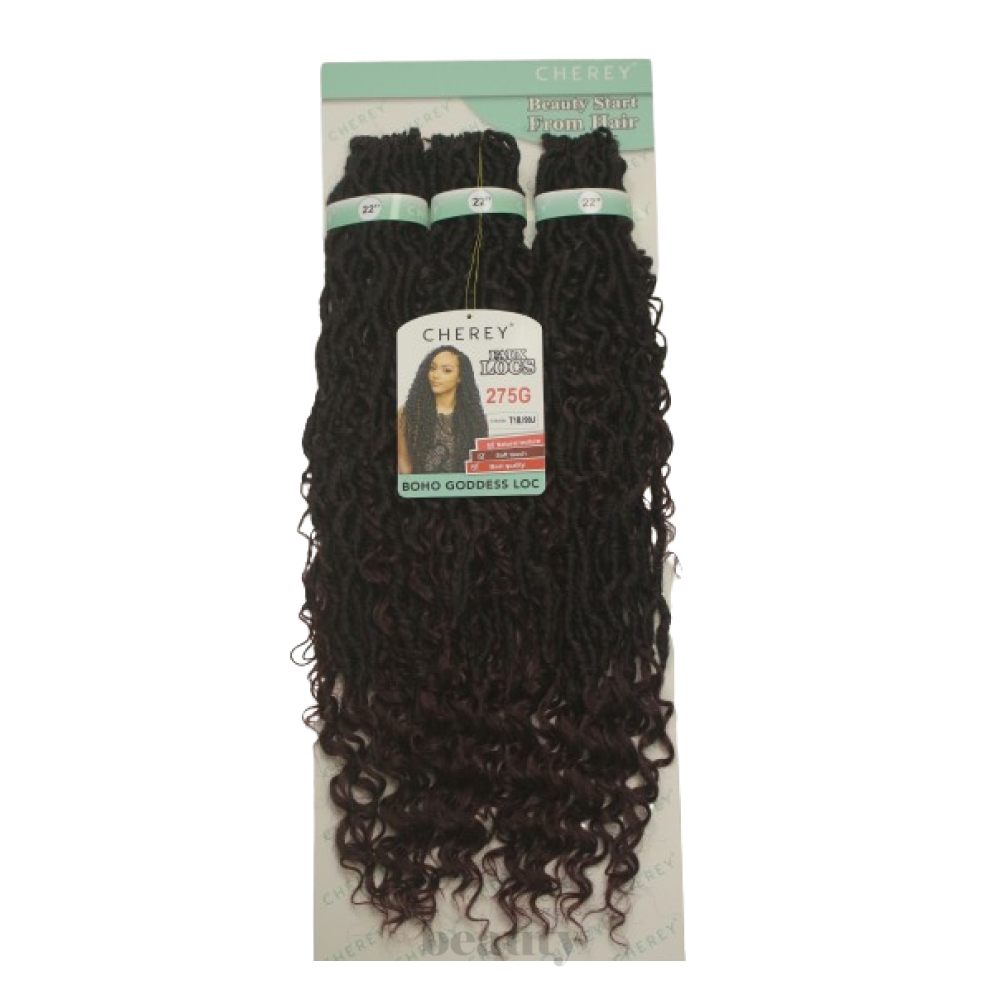 Cabelo Boho Goddess Loc Cherey Fibra Sintética 275g Para Crochet Braid