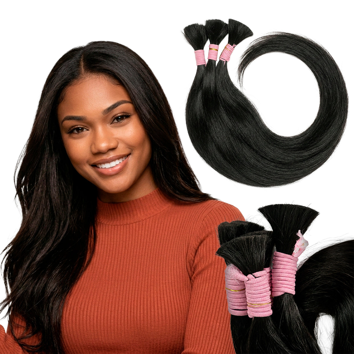 Cabelo Humano Indiano 55cm Castanho