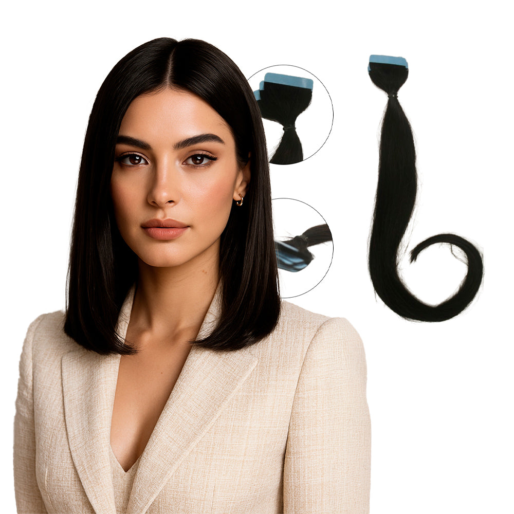 Fita Cabelo Humano 50cm Castanho Escuro