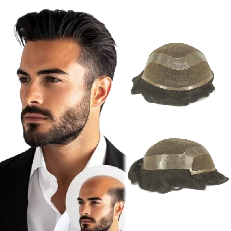 PRÓTESIS CAPILAR HÍBRIDA MASCULINA HOLLYWOOD (15X20)