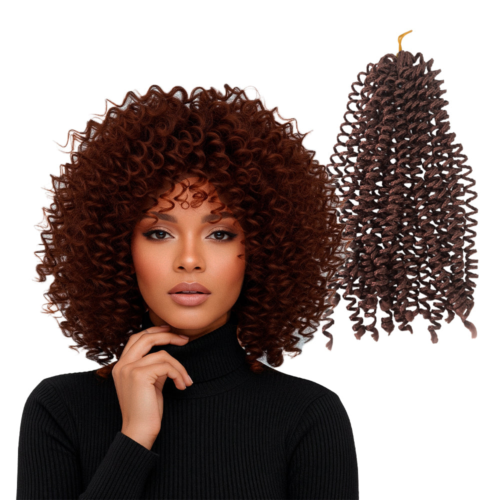 Trenza de ganchillo de pelo sintético de microresorte de 60 g