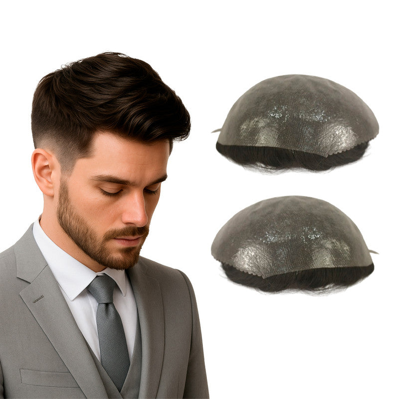 PROTESE CAPILAR MASCULINA NÓ - BASE MICROPELE GUSTAVO - (20X25)